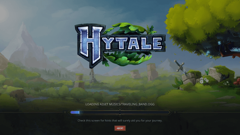 Interfaz carga de servidor Hytale